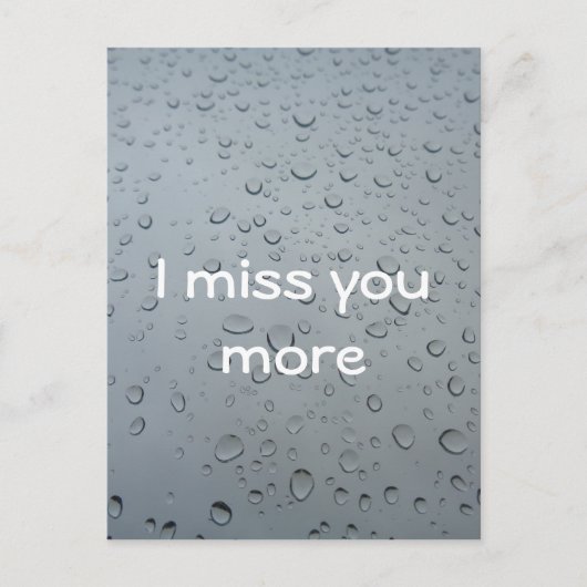 私はもっと水をドロップ窓の雨、涙 ポストカード (正面)