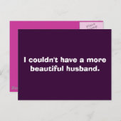 私はもっと美しい夫を持てなかった。 ポストカード (正面/裏面)
