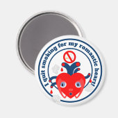 私はやめハートの喫煙 マグネット (正面/裏面)