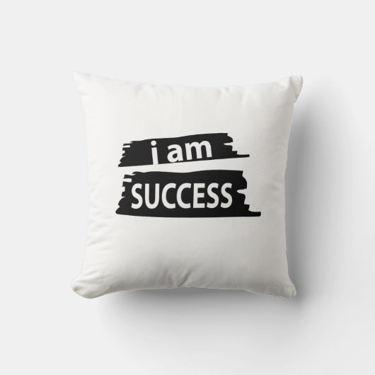 私はやる気を起こさせる成功したやる気を起こさせる クッション (正面)