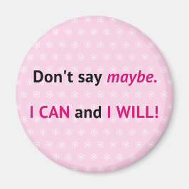 私はやる気を起こさせる花で引用文ピンクができる マグネット