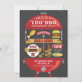 『私はやる』BBQ婚約パーティ招待状 招待状 (正面)