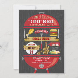 『私はやる』BBQ婚約パーティ招待状 招待状