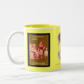 私はよい私持っていますブーイングのブーイングのコップを感じません ツートーンマグカップ (左)