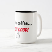 私はよいgitにコーヒーを飲みます ツートーンマグカップ (正面右)