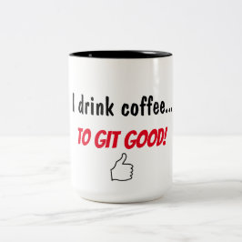 私はよいgitにコーヒーを飲みます ツートーンマグカップ
