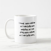 私はより多くのカフェインを…必要とします コーヒーマグカップ (左)