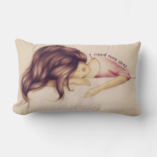 私はより多くの睡眠を必要とします ランバークッション (正面)