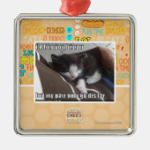 私はより大きい抱き締めます メタルオーナメント (正面)