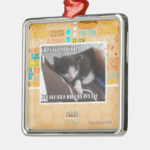 私はより大きい抱き締めます メタルオーナメント (左)