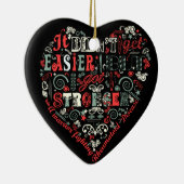 私はより強いハートを得ました セラミックオーナメント (右)