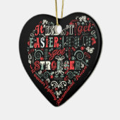私はより強いハートを得ました セラミックオーナメント (左)