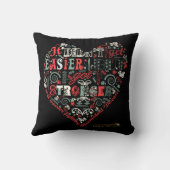 私はより強い-ハート得ました クッション (裏面)