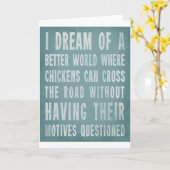 私はより良い世界を夢見る カード (黄色い花)