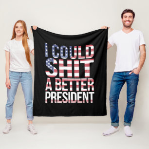 私はより良い大統領をシャツできます アンチトランプ フリースブランケット