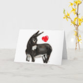 私はろばの平静なろばを愛します カード (黄色い花)