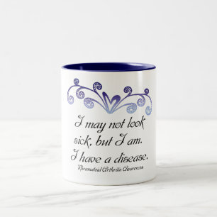 私はわかっている病気の…慢性関節リウマチを見ないかもしれません ツートーンマグカップ