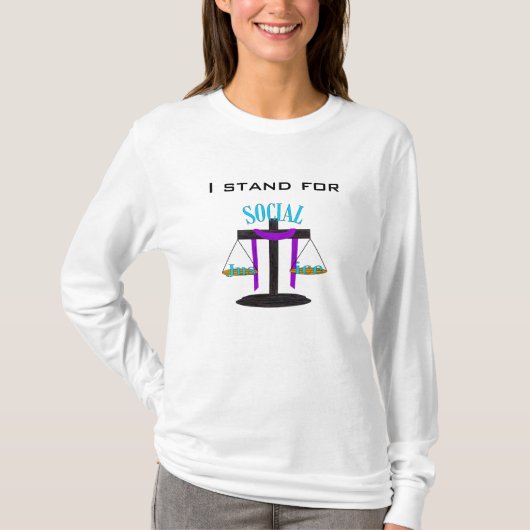 私はを意味します(十字のバランスT) Tシャツ (正面)