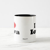 私はアイオワを愛します ツートーンマグカップ (中央)