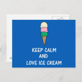 私はアイスクリームが大好きだ。 ポストカード (正面/裏面)