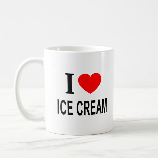 私はアイスクリームが大好き コーヒーマグカップ (左)