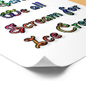 私はアイスクリームを叫ぶ ポスター (角)