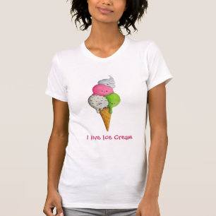 私はアイスクリームを愛します Tシャツ