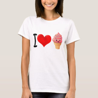 私はアイスクリームを愛します Tシャツ