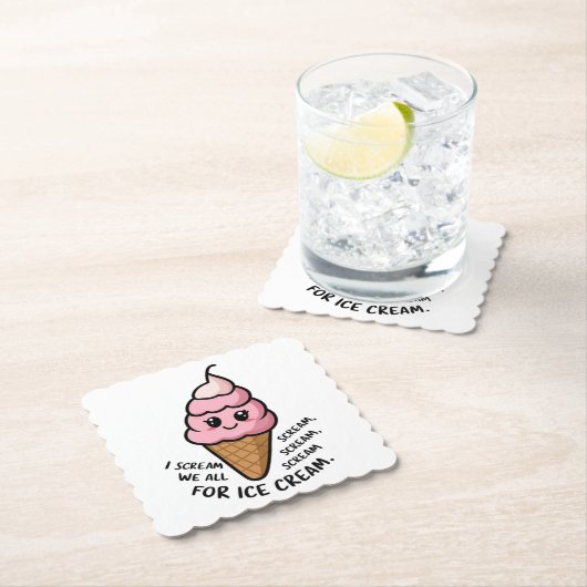 私はアイスクリームを求めて叫ぶ ペーパーコースター (インサイチュ)