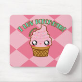 私はアイスクリームをlove! マウスパッド (マウス)