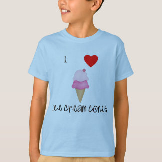 私はアイスクリームコーンを愛します Tシャツ