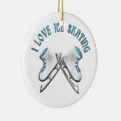 私はアイススケートすることを愛します セラミックオーナメント (右)