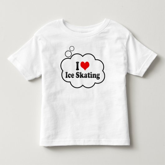 私はアイススケートすることを愛します トドラーTシャツ (正面)