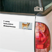 私はアイスランドのシェプドッグが大好き バンパーステッカー (トラック上)