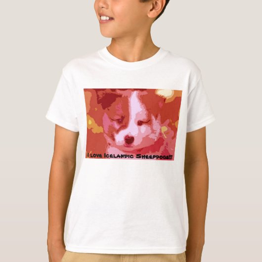 私はアイスランドのシェプドッグが大好き Tシャツ (正面)