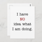 私はアイディアがない ポストカード (正面/裏面)