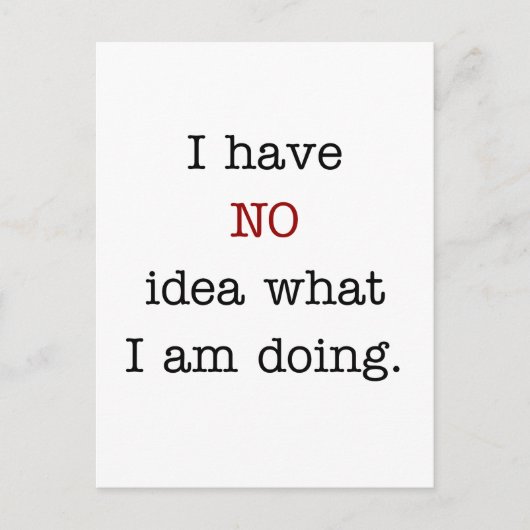 私はアイディアがない ポストカード (正面)