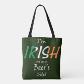 私はアイリッシュでビールのそばにいる トートバッグ (裏面)
