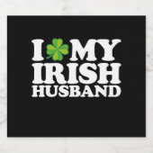 私はアイルランドの夫カップルの聖パトリックの日が大好き ビールラベル (シングルラベル)