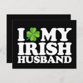 私はアイルランドの夫カップルの聖パトリックの日が大好き ポストカード (正面/裏面)