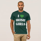 私はアイルランドの女の子のTシャツを愛します Tシャツ (正面フル)