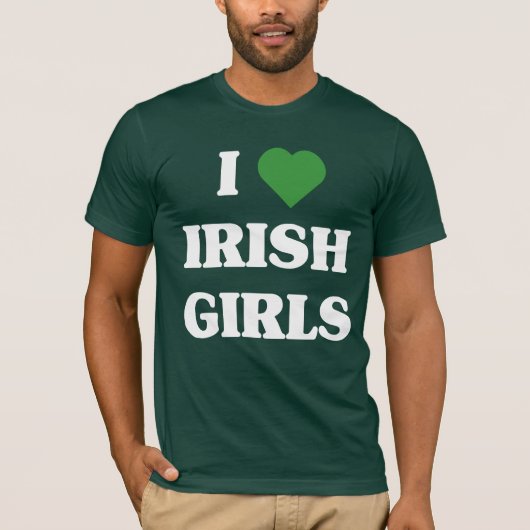 私はアイルランドの女の子のTシャツを愛します Tシャツ (正面)