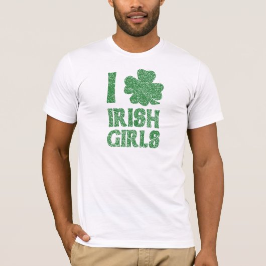 私はアイルランドの女の子を愛します Tシャツ (正面)
