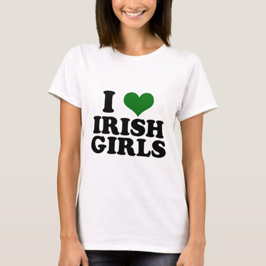 私はアイルランドの女の子を愛します Tシャツ (正面)