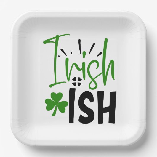 私はアイルランドの聖パトリックの日 ペーパープレート (正面)