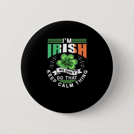 私はアイルランド人その穏やかな保ことはLeprecha 缶バッジ (正面)