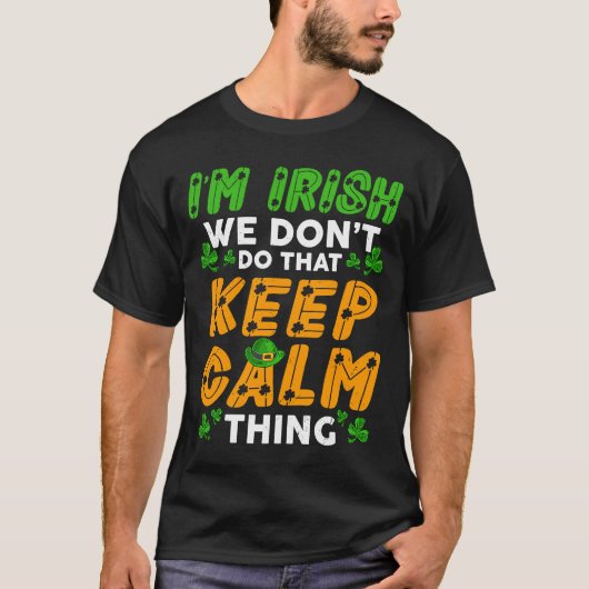 私はアイルランド人その穏やかな保ことはLeprecha Tシャツ (正面)