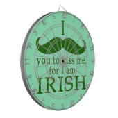 私はアイルランド人だキスに私は口ひげ! ダーツボード (正面左)