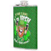 私はアイルランド人だ – あなたの言い訳は何だ？ フラスク (左)