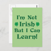 私はアイルランド人ではないが、できるよ学う ポストカード (正面/裏面)